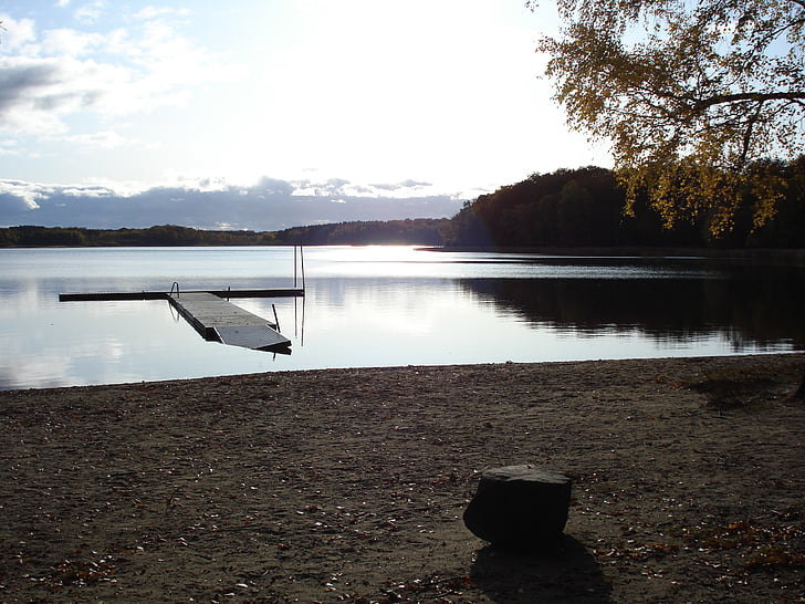 Szwecja, Badesee, jesień, Jezioro, Natura, wody, na zewnątrz