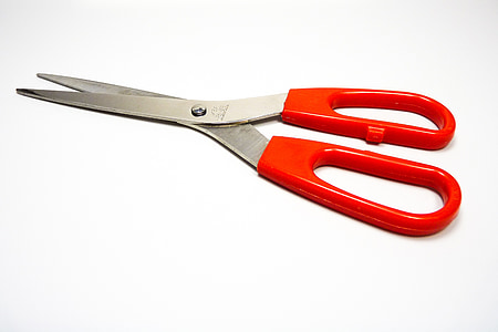 scissors, kitchen, red, equipment, tool, utensil, sharp