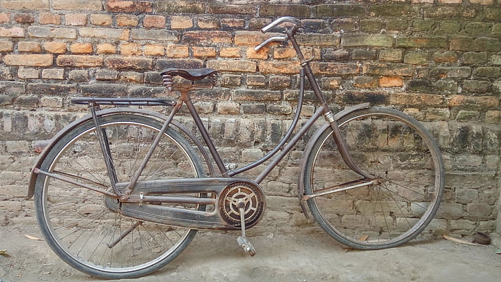 fiets, oude, Vintage, Vintage fiets, Retro