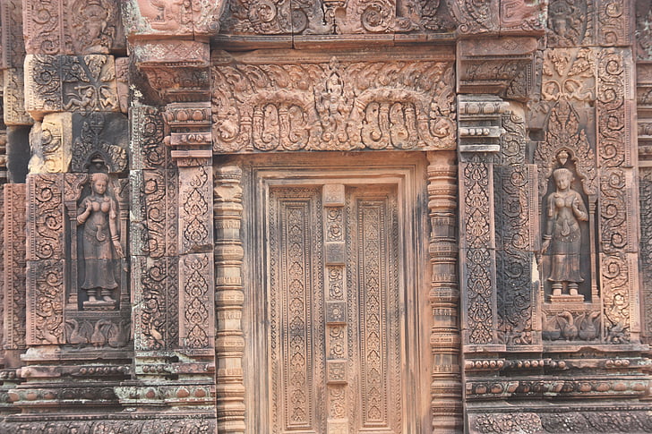 angkor wat, temple, cambodia, banteay srei, temple complex, stonemasonry, asia