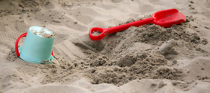 sandbox, children, child, sand, play, happy, luck