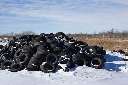 landfill, waste, garbage, recycle, tires, black