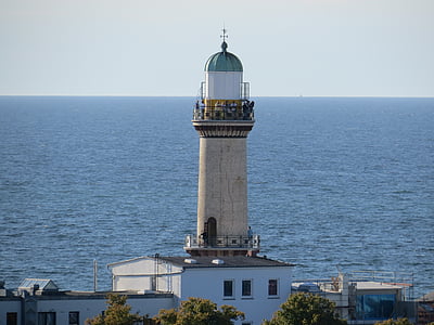 warnemünde, lighthouse, baltic sea, seaside resort, sea, tower, architecture