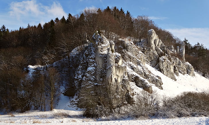 the founding fathers, the national park, rocks, limestones, winter, landscape, nature