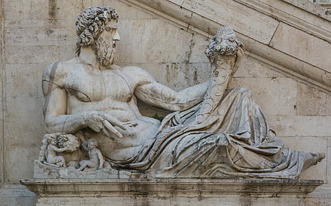 Roma, statuen, Capitol square, Capitol hill, Italia, arkitektur, skulptur