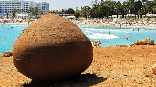 konténer, kerámia, kerámia, hagyományos, Beach, dekoráció, Ciprus