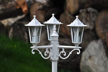 pouliční lampy, světlo, mimo, lampa, příspěvek, staré, pouliční lampy