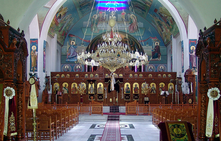Chiesa ortodossa, interni, religione, pregare, Hellas