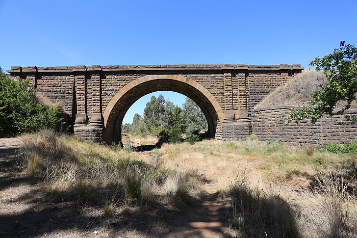 Bridge, Railway, gamle, Australien, land, Bush, Creek