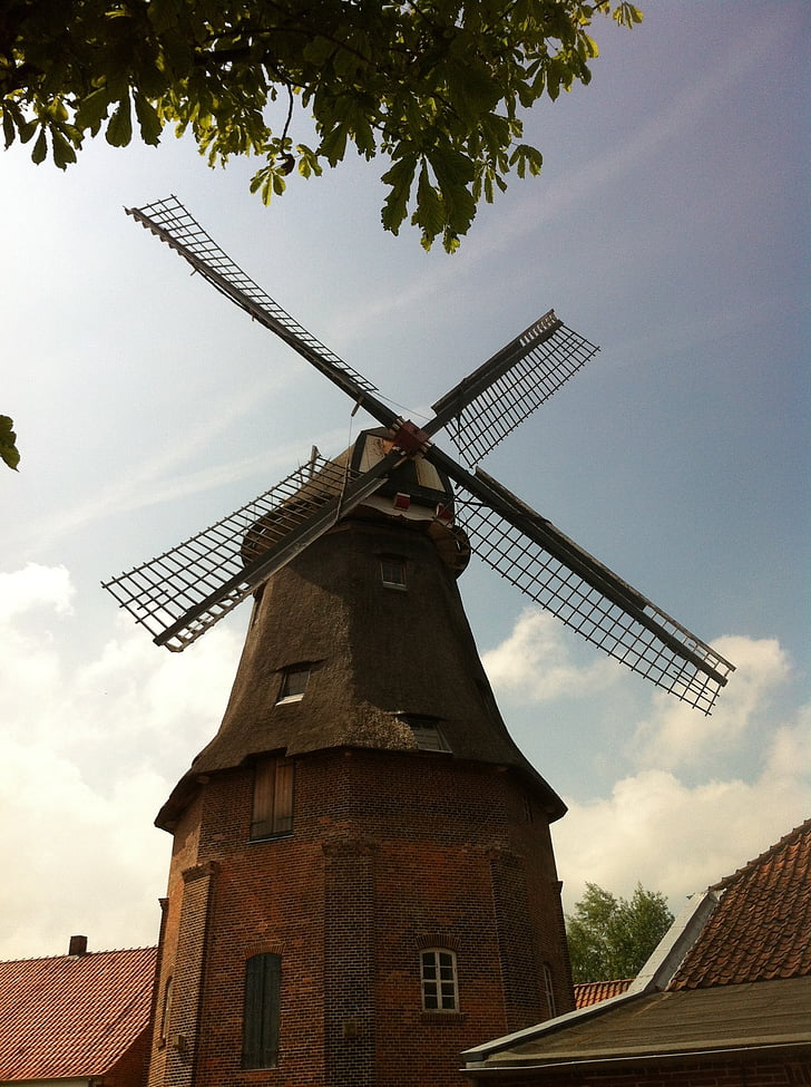windmill, nature, mill, northern germany