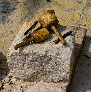 tool, middle ages, steinmetz, stone, hammer, chisel, nuremberg