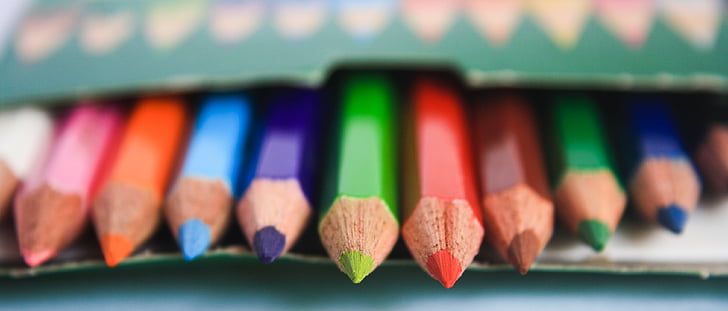 pieštukai, brėžinys, rašikliai, kūrybos, kūrybiškumas, spalvoti, spalvos