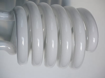 fluorescent lighting, coiled, tube, energiesparlampe, lamp, light, lighting medium