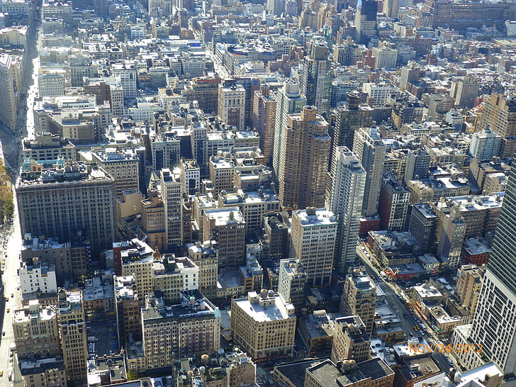 new york city, Empire state building, skyskrapor, arkitektur, staden, stadsbild, tornet
