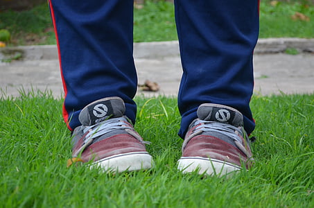 feet, grass, jogger, shoes, shoe, outdoors, sport