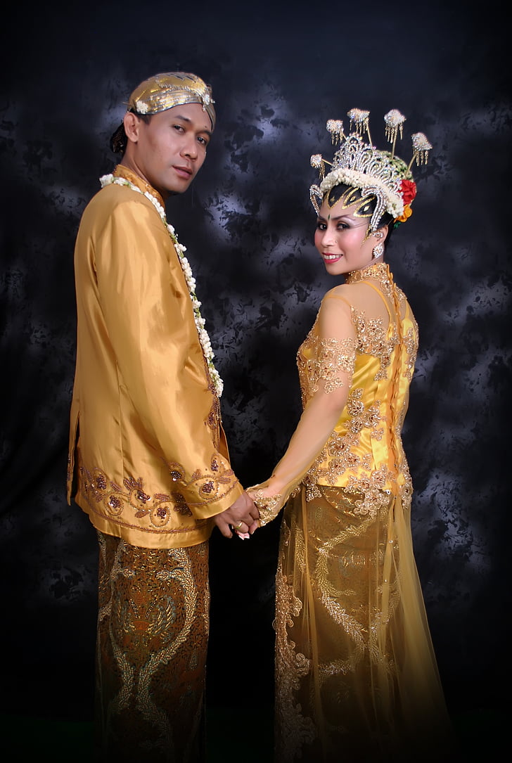 couple, wedding, traditional, love, married, bride, clothes