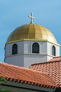 bažnyčia, stogo, Kryžiaus, Architektūra, pastatas, dangus, religija