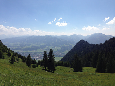 Allgäu, Альпийский, Касл-Хилл, Хернле, Альгойские Альпы, Природа, Гора