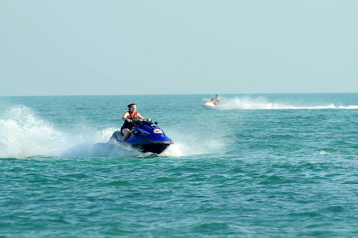 jetski, motoros vízi sporteszközök, szórakozás, szabadidő, víz, tenger, Ride