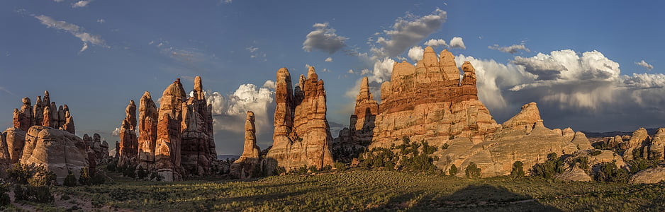paisatge, panoràmica, Roca, pedra, casa de nines, Canyonlands, Parc Nacional