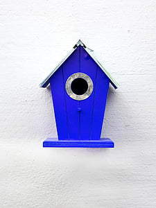 鸟舍, 蓝色, 鸟类, 筑巢的地方, 喂鸟器, 孵化器, 山雀