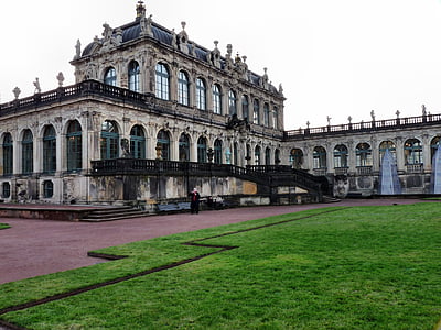 na porzellanpavillon, obcestni jarek, Dresden, umetnost, Nemčija, avgust močne, spomenik