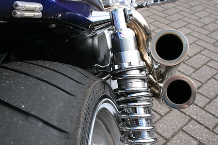 motorcykel, däck, Superbike, avgasrör