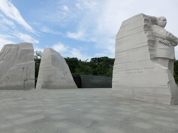 Martin luther king jr, Đài tưởng niệm quốc gia, Tôi có một giấc mơ, quyền lãnh đạo, núi tuyệt vọng, đá của hy vọng, màu Cát granite