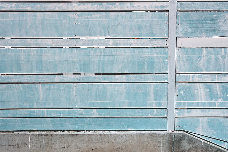 Голубой, стена, стены, краска, забор, Текстура, полный кадр