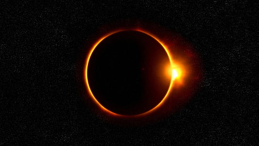 eclissi solare, sole, flare, solare, Eclipse, fuoco - fenomeno naturale, incandescente