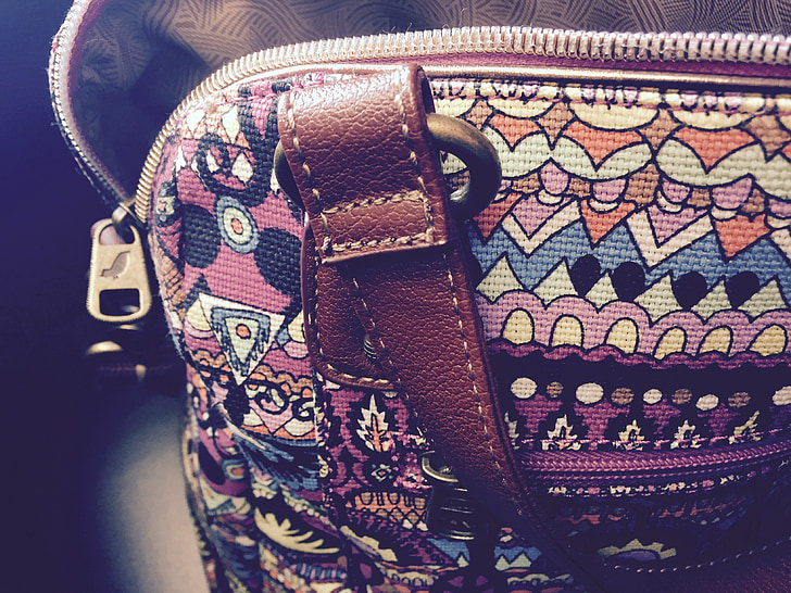 handväska, Vintage, girly, färgglada