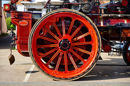 traction engine, wheel, engine, traction, industrial, machinery, vehicle