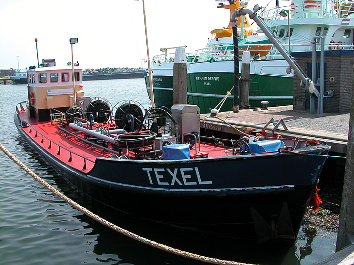 hajó, boot, Port, tenger, Vágó, Texel, sziget