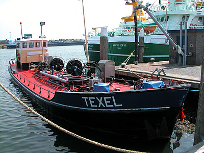 loď, spuštění počítače, přístav, Já?, fréza, Texel, ostrov