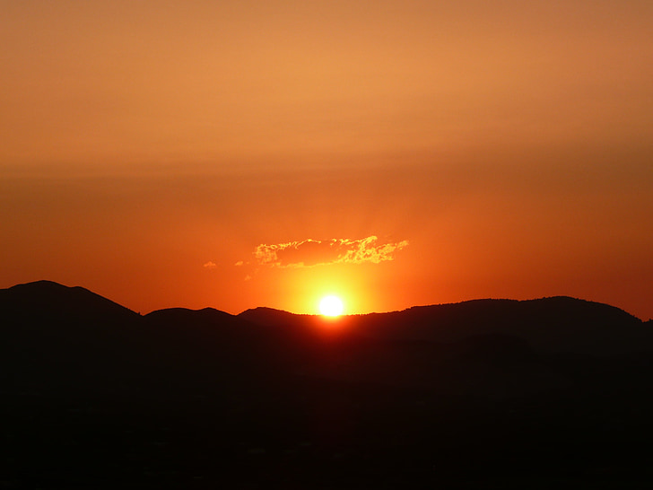 posta de sol, Espanya, l'estiu