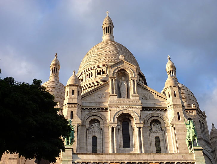 paris, sacre coer, church, landmark, architecture, cathedral, places of interest