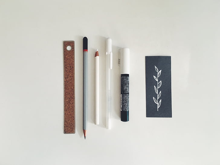 Pen, bollen, Pencil, linjal, Ball penna, konst, material