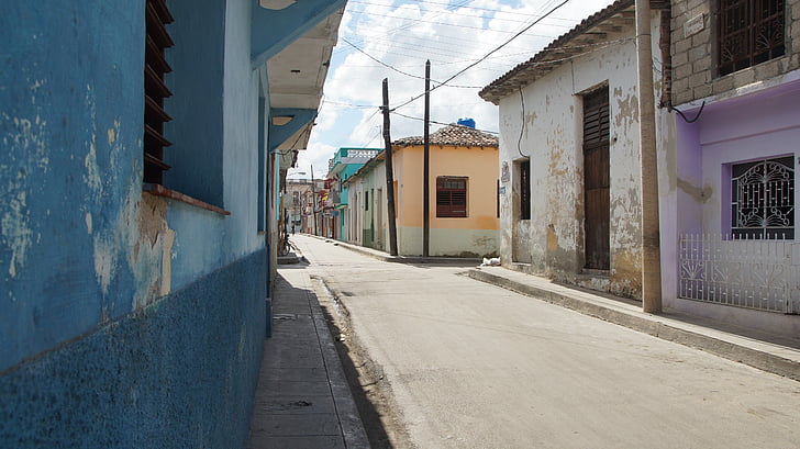 Cuba, ruas, edifícios coloniais, cidade velha, rua, arquitetura, cidade