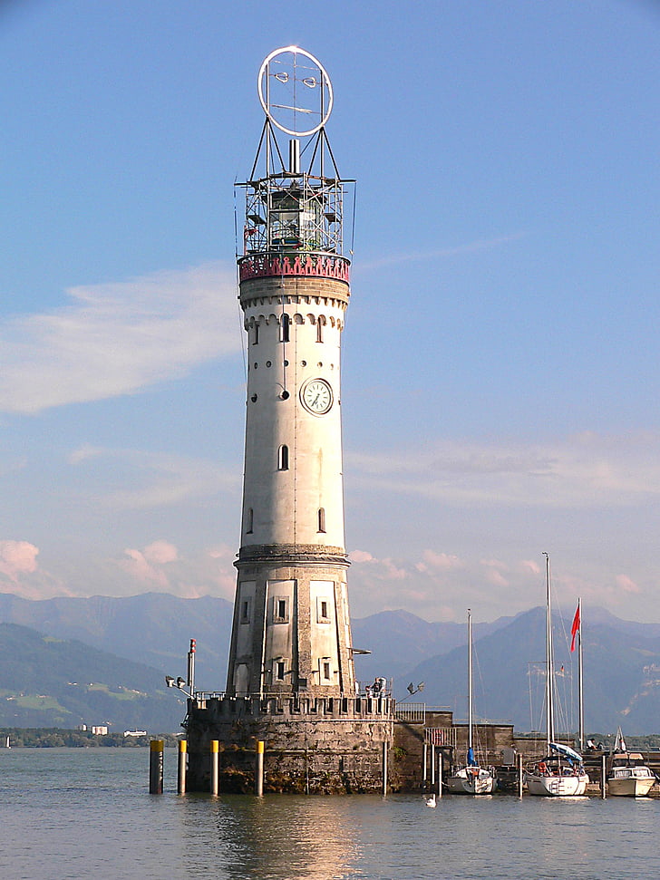 Deniz feneri, Konstanz Gölü, Lindau, tatil, Almanya
