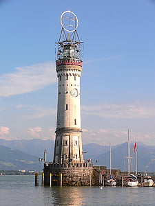 Lighthouse, Bodensjön, Lindau, Holiday, Tyskland