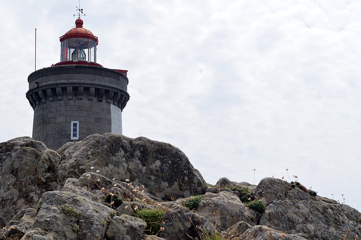 phare, Rock, côte bretonne, phare du petit minou, navigation, paysage, Finistère