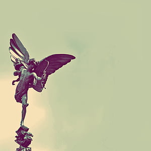 Eros, posąg, Rzeźba, Londyn, miłość, amorek, cyrk