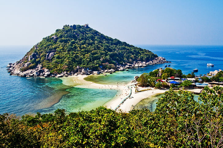Koh tao, Thailand, Koh nang yuan, Nangyuan, Beach, ø, natur