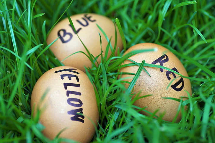Semana Santa, huevos, huevos de Pascua, broma, huevos de color, tiempo de Pascua, primavera