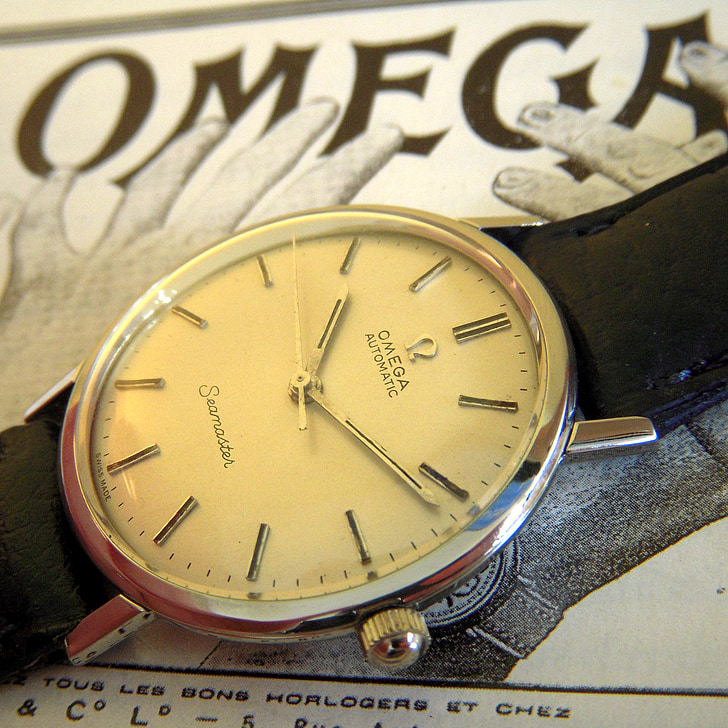 se, tid, armbåndsur, Grunge, Omega, Vintage