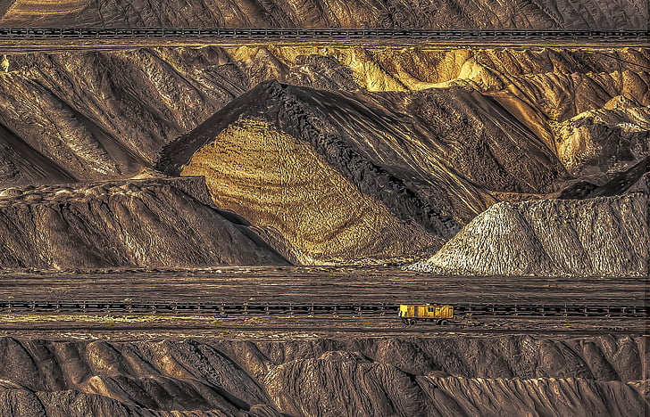 open pit mining, grondstoffen, steenkool, Inden