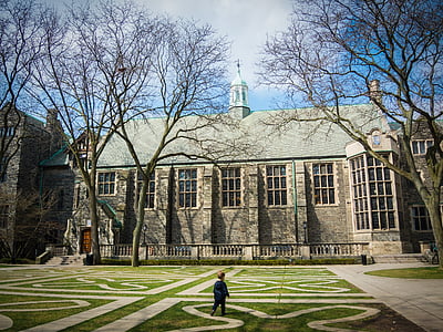 Trinity quad, firkant, skole, Universitet, College, Toronto, barn