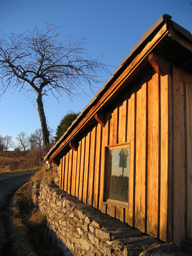 siding, wood, house, cabin, facade