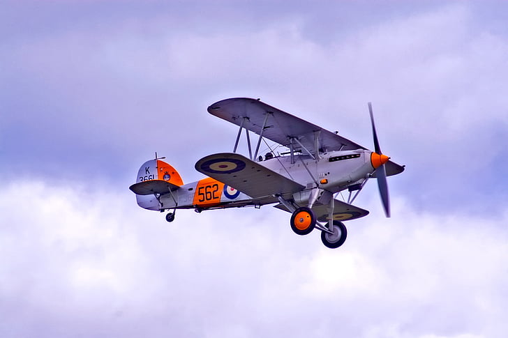 avião, i Guerra Mundial, Inglaterra, britânico, velho, vintage, antiguidade