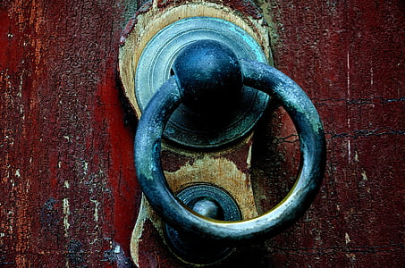 pintu, ikat pinggang, menangani, kayu, rumah